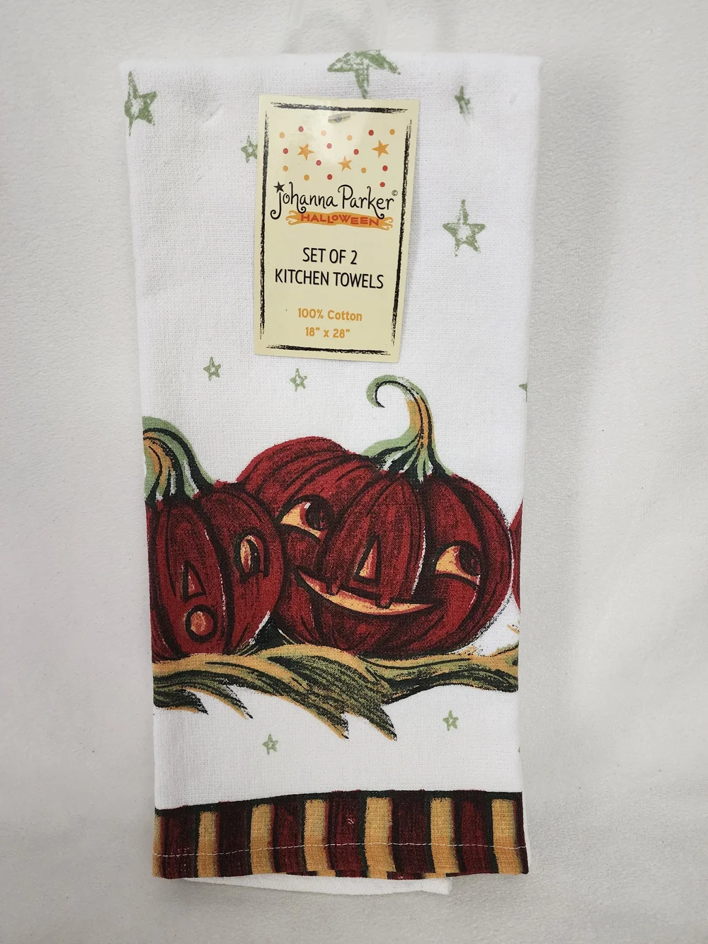 Johanna Parker Red Pumpkin Kitchen Towel Set
